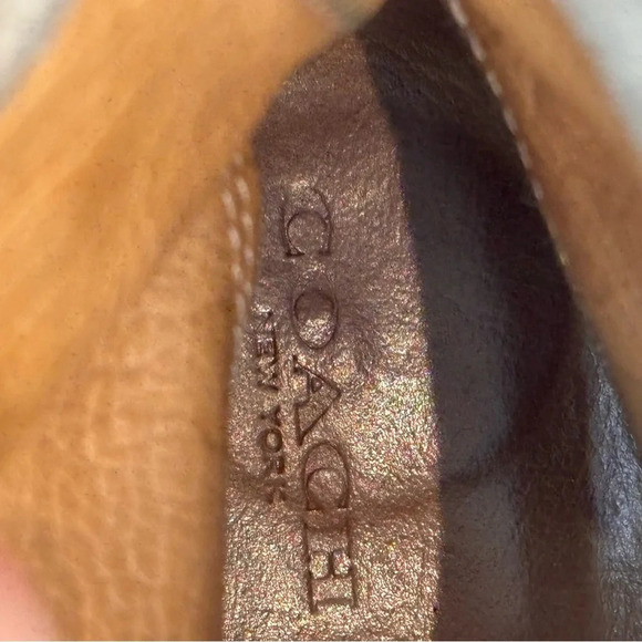 COACH Sz 8B Gates Moto Style Suede Ankle Boots Studded Chunky Sole Rounded Toe - Picture 16 of 16